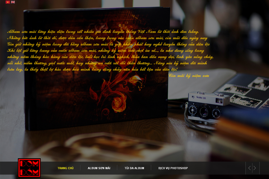 Thiết kế website album sơn mài