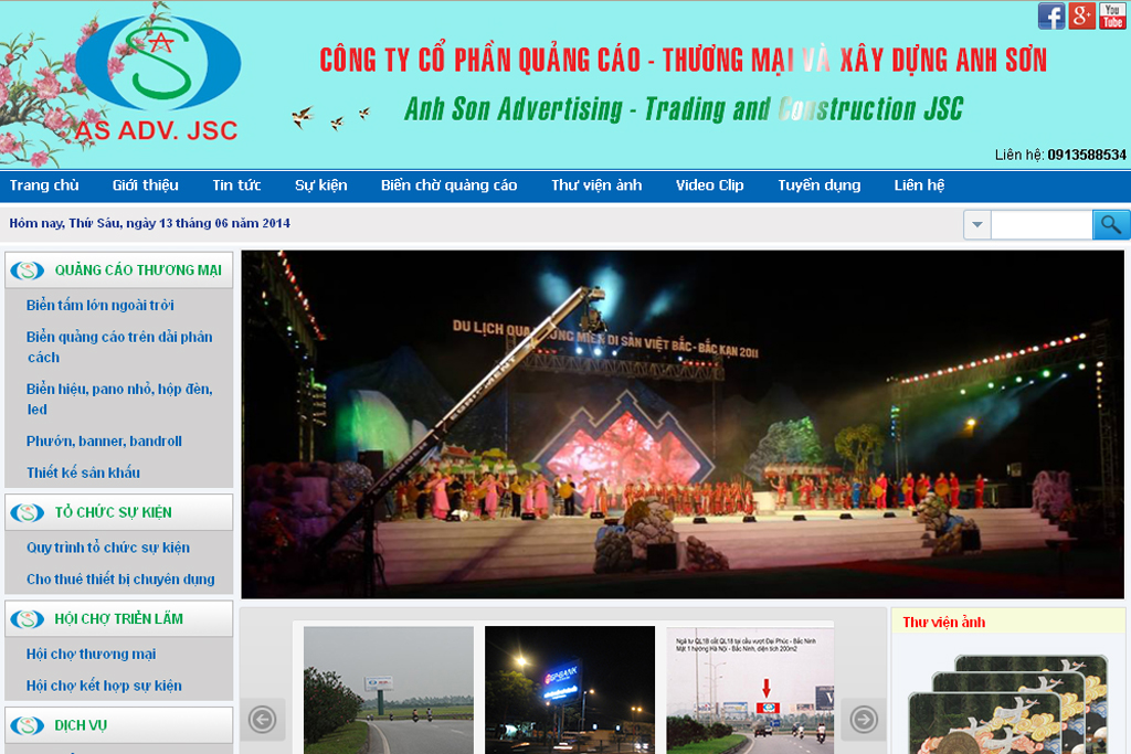 Thiết kế website quảng cáo